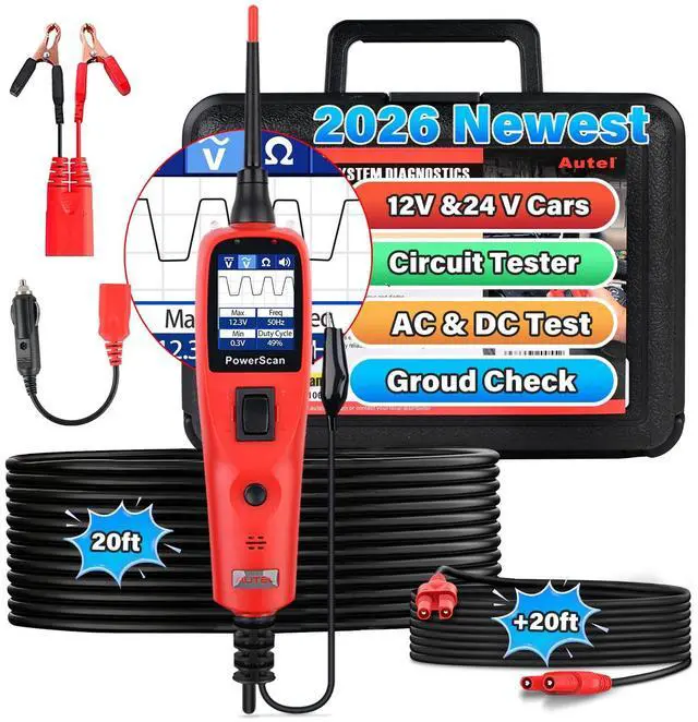 Main image of PowerScan PS100 Circuit Tester 2.0, 12-24V Power Circuit Probe Tool