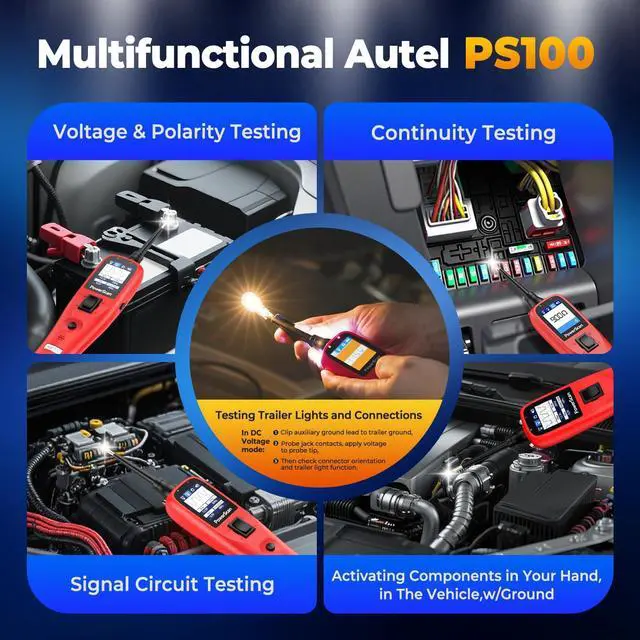 Alt view image 5 of 7 - PowerScan PS100 Circuit Tester 2.0, 12-24V Power Circuit Probe Tool