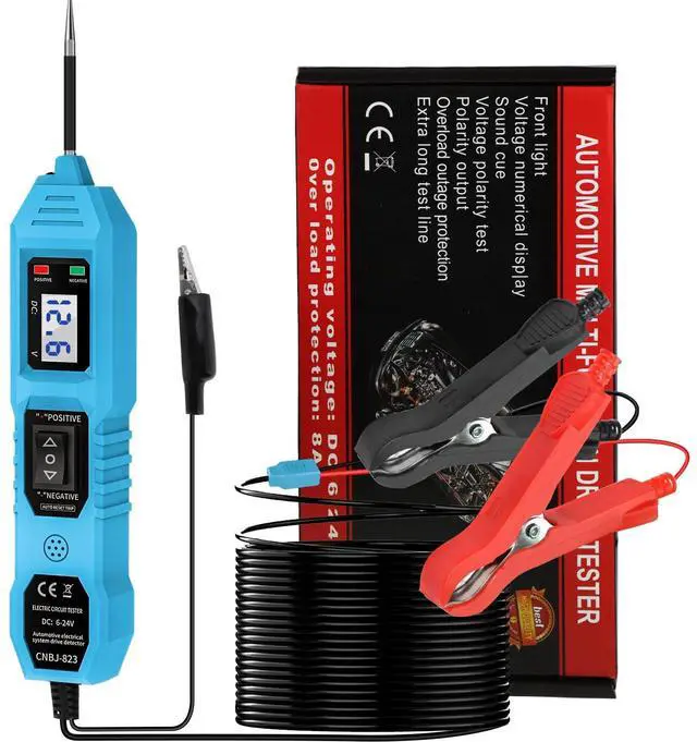 Main image of Power Circuit Probe Tester, 6V/12V/24V DC Circuit Tester Automotive, Multifunctional Car Electric Circuit Tester Power Fuse & Voltage Tester Light, Short Circuit Breake Finder Electrical Tools, Blue