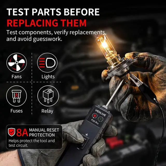 Alt view image 2 of 7 - P50 Pro Power Circuit Probe Tester, 6-24V DC Automotive Circuit Tester
