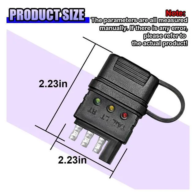 Alt view image 2 of 6 - 4-Way Flat Trailer Wiring Tester, Double End Male&Female Plug
