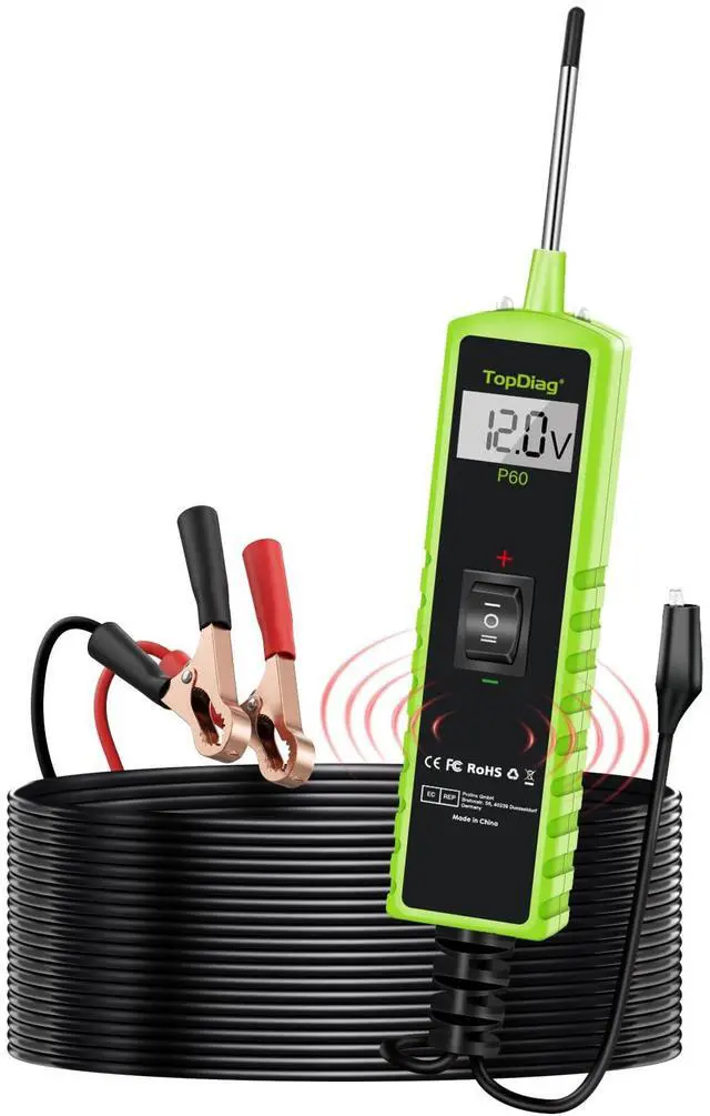 Main image of 12 Volt Test Light Automotive, Power Circuit Probe Kit, 6V - 24V Car Fuse Tester, Voltage Tester 0.3v-70v, AC DC Outlet Tester, Automotive Short Circuit Finder, P60
