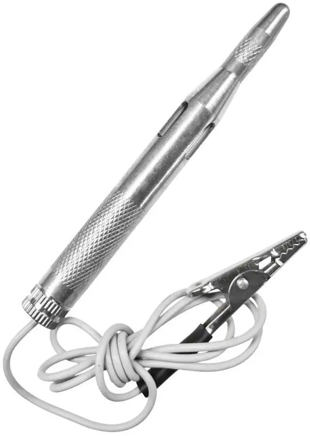 Main image of Test Light Automotive, 6V 12V 24V Car Voltage Circuit Tester Pen, Car Bidirectional Light Tester with Lamp Long Probe Extended Wire, Electrical Voltage Tester for Vehicle (Nickelplatedcopper)