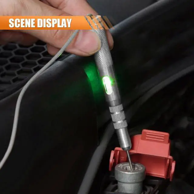 Alt view image 5 of 6 - Test Light Automotive, 6V 12V 24V Car Voltage Circuit Tester Pen, Car Bidirectional Light Tester with Lamp Long Probe Extended Wire, Electrical Voltage Tester for Vehicle (Nickelplatedcopper)