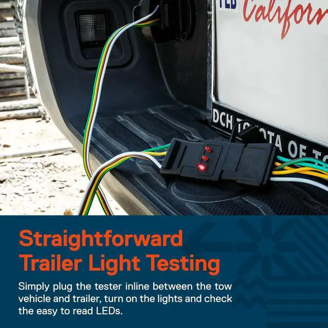 Alt view image 2 of 7 - True MODS 4-Way Flat Trailer Light Tester 4-Pin Wiring Circuit Test