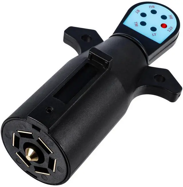 Main image of Trailer Light Tester, 7 Pin Trailer Plug Testerwith Red LED, 7 Way Trailer Plug Testerfor Diagnosing and Fixing Trailer Socket Circuit Problems