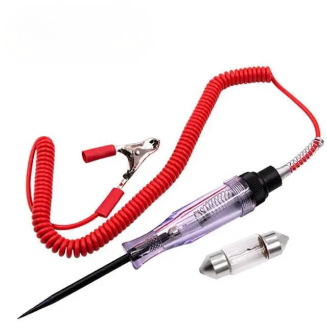 Main image of Automotive Test Light,Premium LED Bulb Automotive Circuit Tester, 6-24V Test Light with PU Extended Spring Wire, Sharp Hard Steel Probe Vehicle Circuits Low DC Voltage Light Tester
