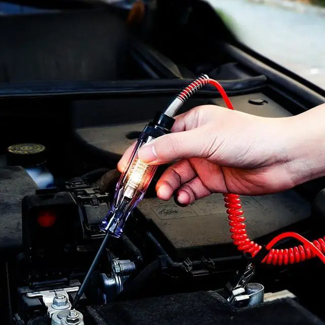 Alt view image 3 of 7 - Automotive Test Light,Premium LED Bulb Automotive Circuit Tester, 6-24V Test Light with PU Extended Spring Wire, Sharp Hard Steel Probe Vehicle Circuits Low DC Voltage Light Tester