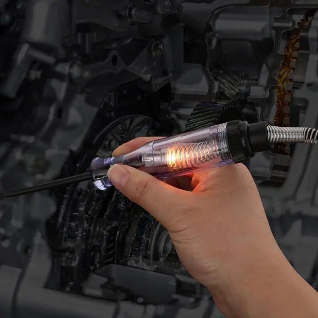 Alt view image 4 of 7 - Automotive Test Light,Premium LED Bulb Automotive Circuit Tester, 6-24V Test Light with PU Extended Spring Wire, Sharp Hard Steel Probe Vehicle Circuits Low DC Voltage Light Tester