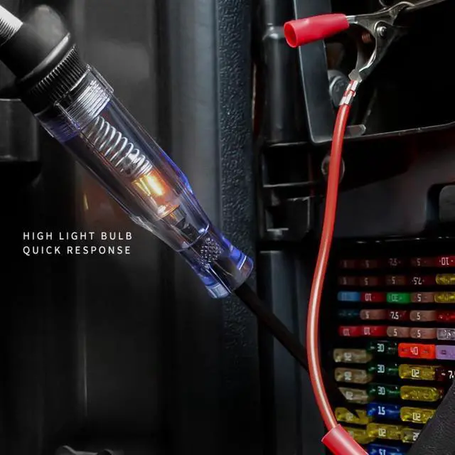 Alt view image 6 of 7 - Automotive Test Light,Premium LED Bulb Automotive Circuit Tester, 6-24V Test Light with PU Extended Spring Wire, Sharp Hard Steel Probe Vehicle Circuits Low DC Voltage Light Tester