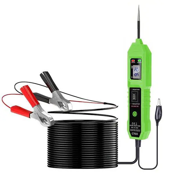 Main image of CT03 Power Circuit Tester, 6-24V DC Test Light Short Circuit, Automotive Component Electrical Polarity Identify Continuity Tester, Overload Protection
