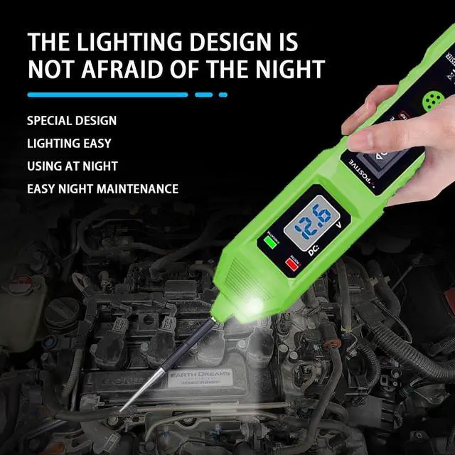 Alt view image 6 of 7 - CT03 Power Circuit Tester, 6-24V DC Test Light Short Circuit, Automotive Component Electrical Polarity Identify Continuity Tester, Overload Protection