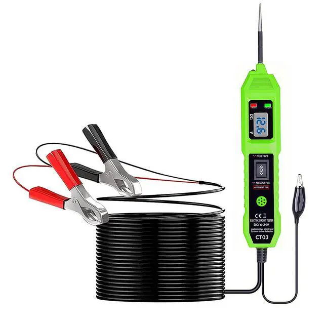 Alt view image 2 of 7 - CT03 Power Circuit Tester, 6-24V DC Test Light Short Circuit, Automotive Component Electrical Polarity Identify Continuity Tester, Overload Protection