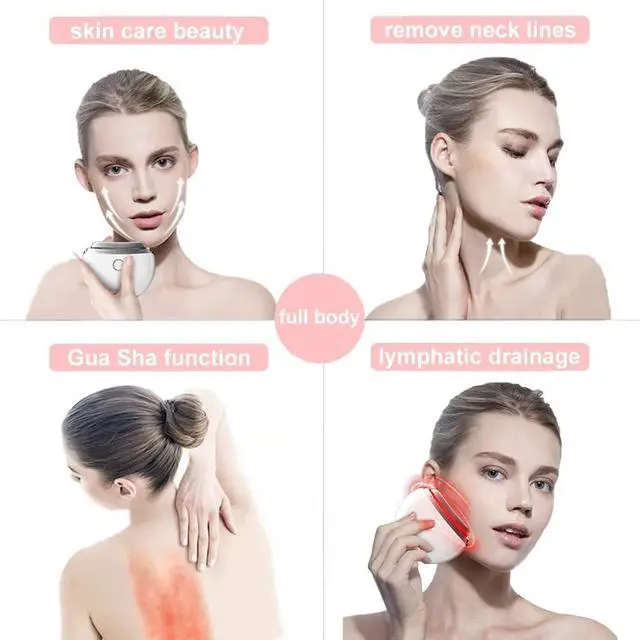 Alt view image 2 of 7 - 2026 Upgraded Electric Gua Sha Massager 4-in-1 Facial & Body Tool with Micro-Current & 45°C Warmth, Skin Firming Anti-Aging Wrinkle Remover, Relieve Soreness, for Eyes, Neck & Face
