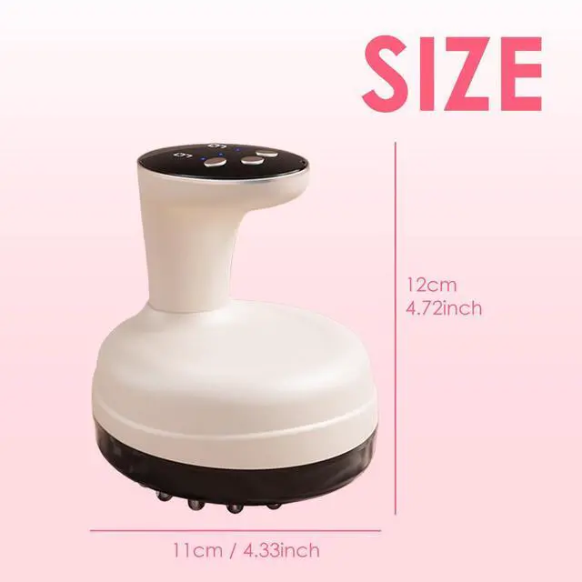 Alt view image 3 of 5 - VUFVOID 3-in-1 Electric Handheld Body Massager with Heat and Vibration, De-Puffing Guasha Sculpting Tool for Belly, Legs & Full Body (White)