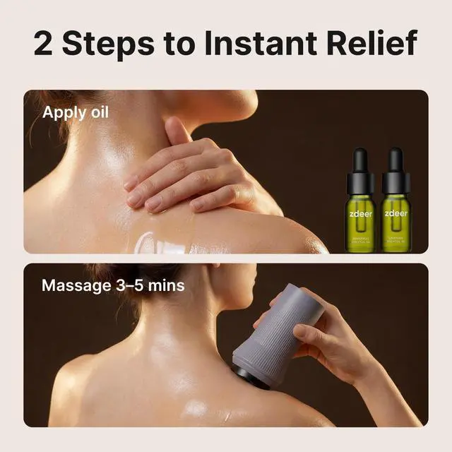 Alt view image 7 of 7 - Lymphatic Drainage Massager, Cupping Tool for Massage Therapy, Hot Stones Gua Sha Tool with Heat, 6 Levels for Muscle Relaxation & Circulation with 2 Essential Oils
