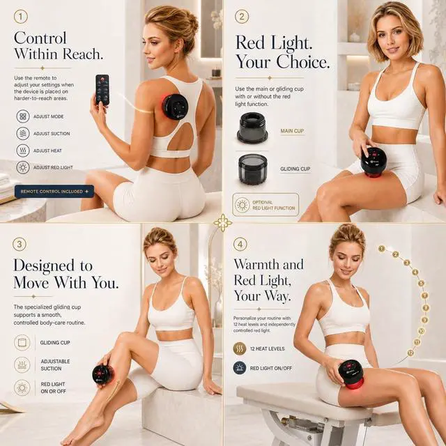 Alt view image 7 of 7 - Smart Cupping Therapy Massager, Cupping Set for Wellness & Relaxation