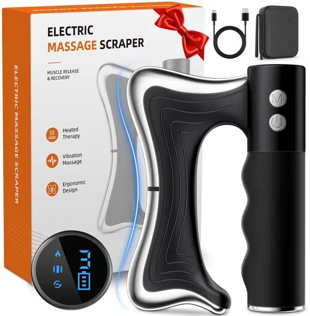 Main image of 3-in-1 Heated Muscle Scraper Tool, Electric Muscle Massager with Vibration,