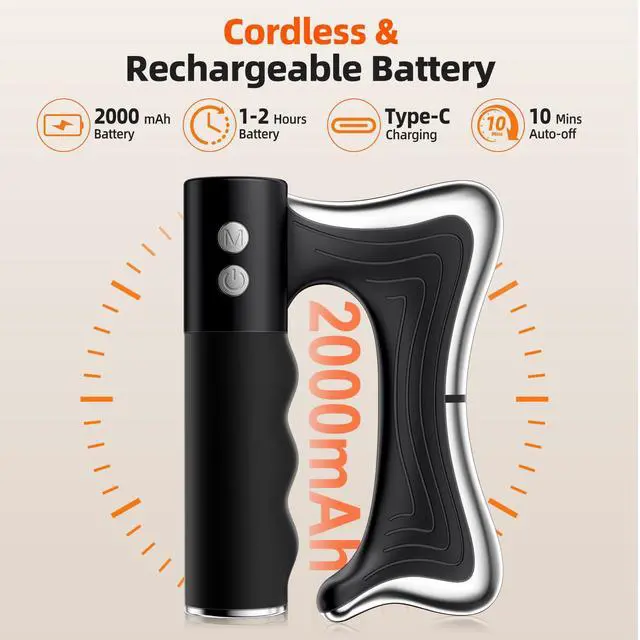 Alt view image 5 of 7 - 3-in-1 Heated Muscle Scraper Tool, Electric Muscle Massager with Vibration,