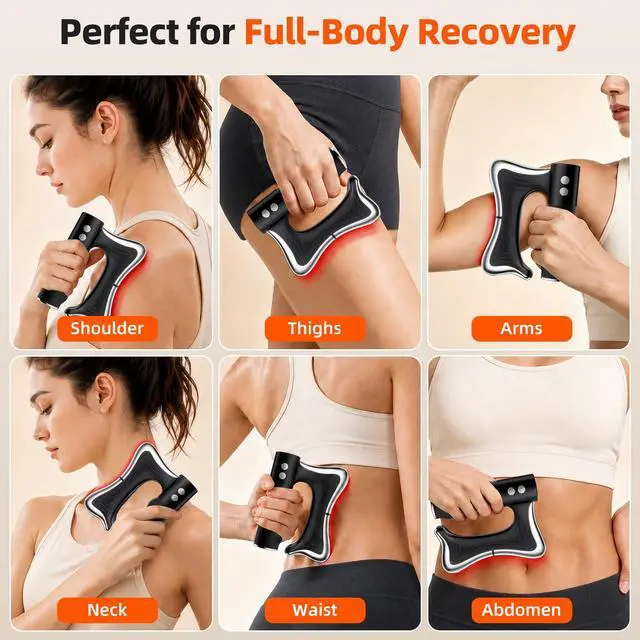 Alt view image 7 of 7 - 3-in-1 Heated Muscle Scraper Tool, Electric Muscle Massager with Vibration,