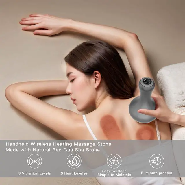 Alt view image 3 of 7 - Wireless Hot Stones for Massage Red Bian Stone