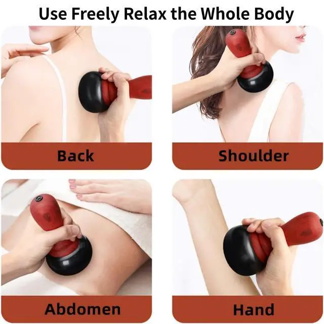 Alt view image 5 of 7 - Hot Stones Massage Set with Warmer, Adjustable Temperature Bian Stone Electric Body Massager, Gua Sha Scraping Massager for Home SPA Relaxation Treatment Pain Relief