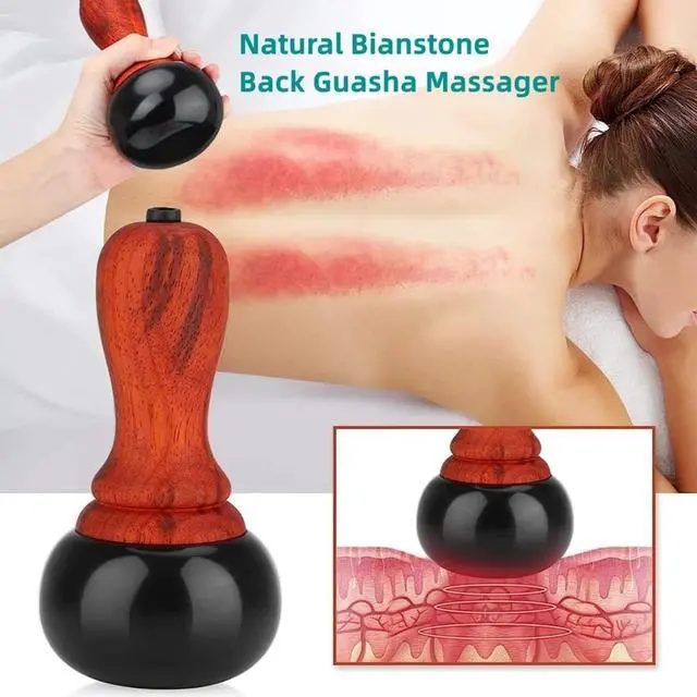 Alt view image 7 of 7 - Hot Stones Massage Set with Warmer, Adjustable Temperature Bian Stone Electric Body Massager, Gua Sha Scraping Massager for Home SPA Relaxation Treatment Pain Relief