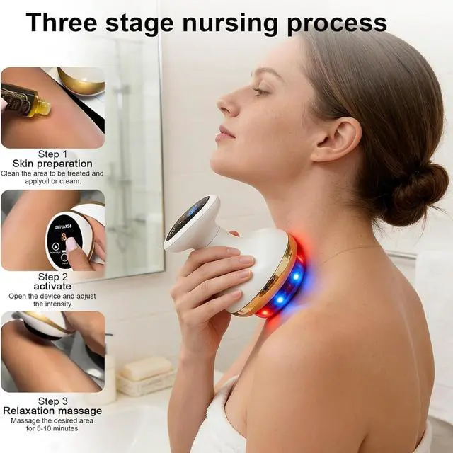 Alt view image 4 of 7 - Cellulite Remover & Cellulite Massager Tool for Skin & Muscle Care, Electric Gua Sha Device for Cellulite Massage Tool,9 Suction Levels&Heating, Handheld Massager for Belly, Arms, and Legs