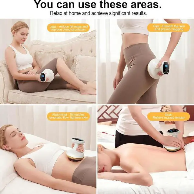 Alt view image 7 of 7 - Cellulite Remover & Cellulite Massager Tool for Skin & Muscle Care, Electric Gua Sha Device for Cellulite Massage Tool,9 Suction Levels&Heating, Handheld Massager for Belly, Arms, and Legs