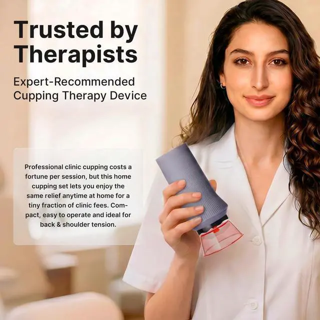 Alt view image 6 of 7 - Cupping Set, Electric Cupping Kit for Massage Therapy, Lymphatic Drainage Massager with Heat, 6 Levels for Muscle Relaxation, 4 Cups + 2 * 10ml Essential Oil