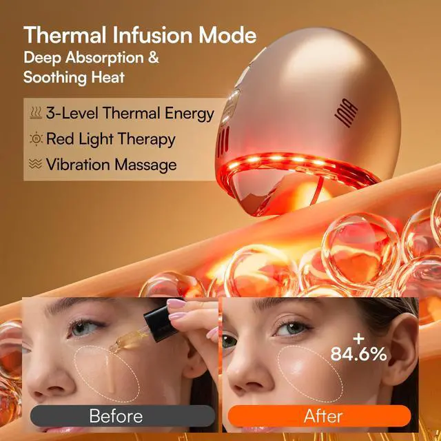 Alt view image 6 of 7 - 7-in-1 Red Light Therapy for Face and Neck Gua Sha Facial Tool Device