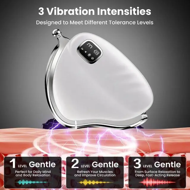 Alt view image 4 of 6 - Heated Muscle Scraper Tool, Fascia Massage Scraper Tool, Electric Fascia Knife For Gua Sha, Lymphatic Drainage, And Accelerated Muscle Recovery, Fascia Release Tools For Abdomen, Arms, Waist, And Legs