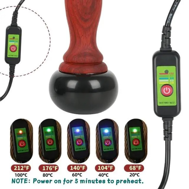 Alt view image 2 of 7 - Hot Stones for Massage, Electric Body Massager with Temperature Control, Natural Bian Stone Gua Sha Scraping Massager for Home SPA Relaxation Treatment Pain Relief