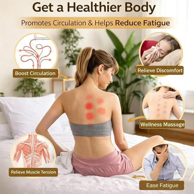 Alt view image 5 of 6 - Rechargeable Cellulite Remover,Electric Gua Sha Device for Cellulite Massage Tool,9 Suction Levels&Heating,Handheld Massager,Reduce Stretch Marks & for Legs, Arms & Belly