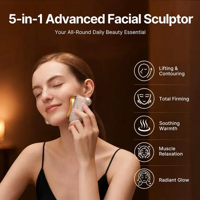 Alt view image 5 of 7 - GS5 Electric Heated Gua Sha Tool, Red Light Face Massager, Pink