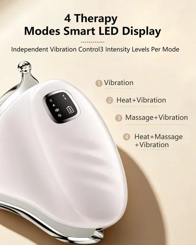 Alt view image 4 of 6 - LINKFCARE Heated Muscle Scraper Tool with Heat, Light, Vibration, 4 Modes