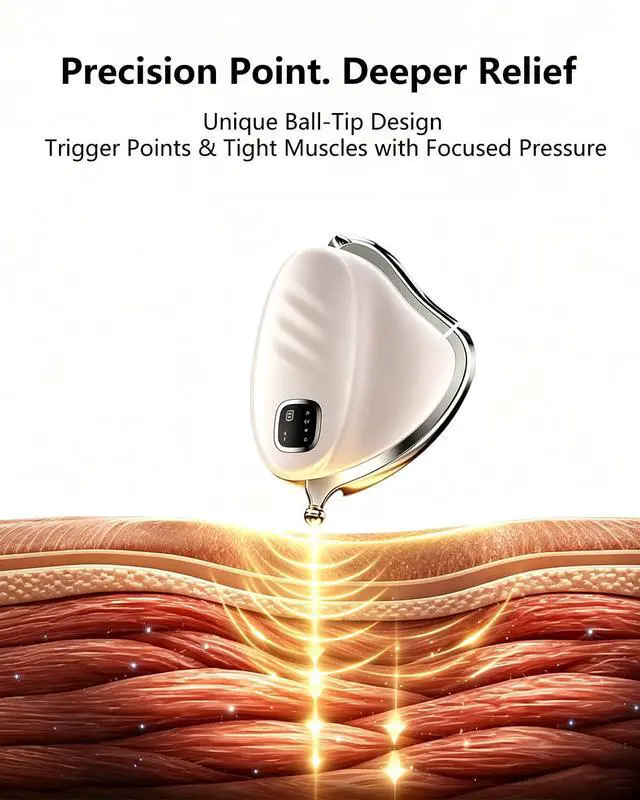 Alt view image 5 of 6 - LINKFCARE Heated Muscle Scraper Tool with Heat, Light, Vibration, 4 Modes