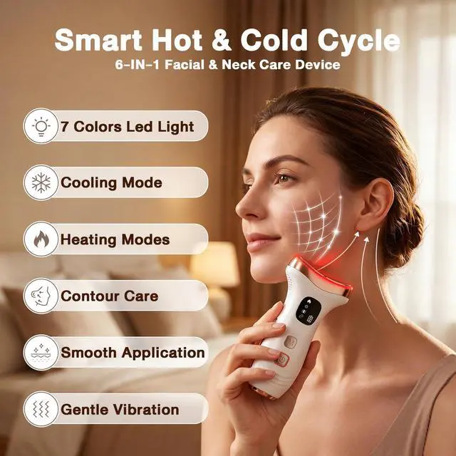 Alt view image 2 of 7 - Facial Massager for Face & Neck, 7-in-1 Gua Sha Beauty Wand