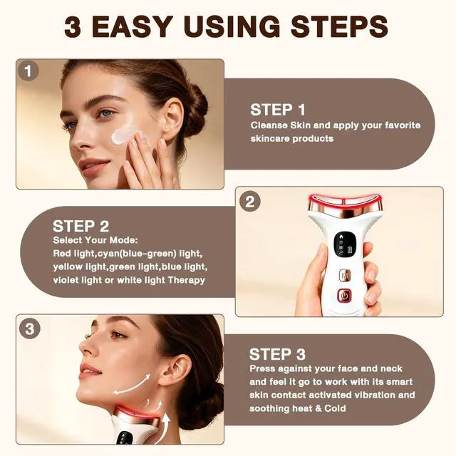 Alt view image 6 of 7 - Facial Massager for Face & Neck, 7-in-1 Gua Sha Beauty Wand