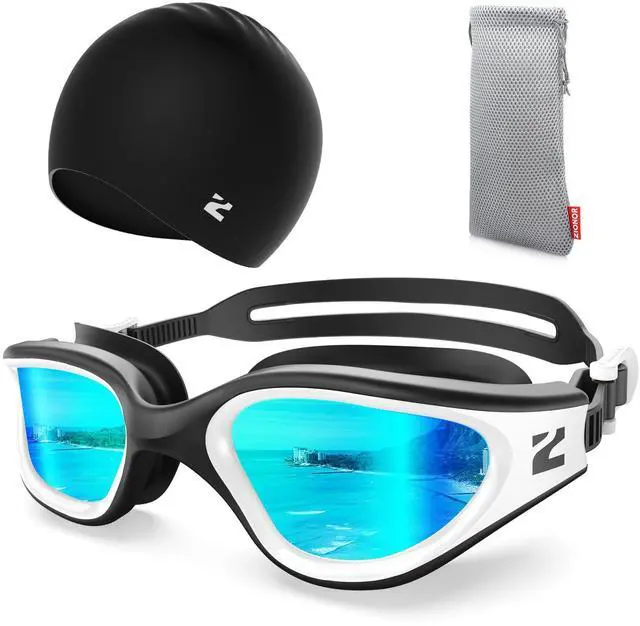 Main image of Swim Goggles Adult, G1 Air Unisex No Leak Anti-Fog with Swim Cap