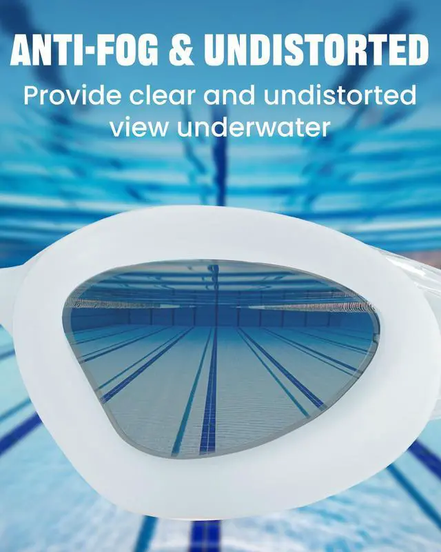 Alt view image 6 of 7 - Goggles Swimming Adult Swim Goggles for Men Women Swimming Youth Adults Anti-Fog Goggle Pool Open Water Glasses with Clip for Swim Waterproof UV Protection Clear Vision with Case, Grey