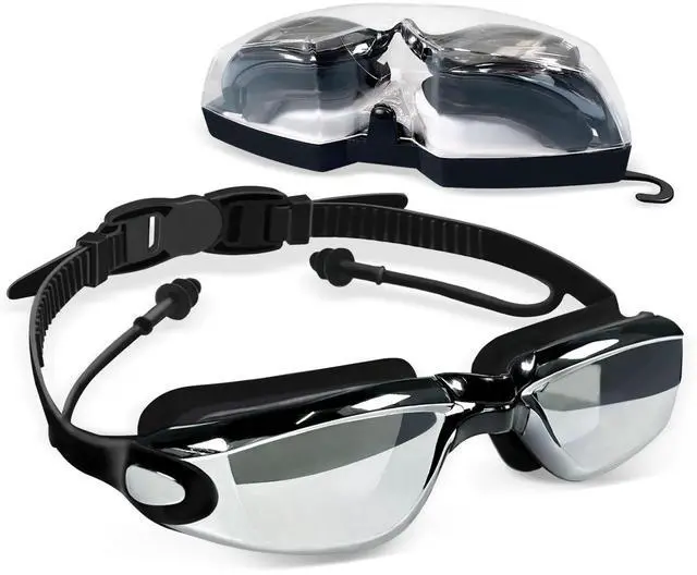 Main image of Shortsighted Swim Goggles Nearsighted Swimming Goggles Leakproof Anti Fog Swimming Goggles for Adult Men Women Youth (-3, Black)