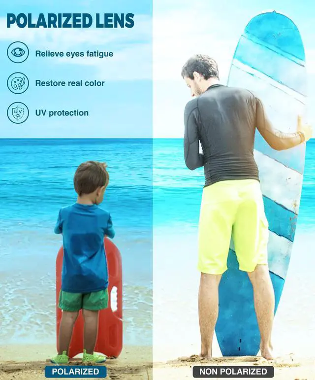 Alt view image 5 of 7 - Kids Swim Goggles, Polarized Swimming Goggles for Age 6-11 Boys, Girls, Anti-Fog Anti-Uv Waterproof Clear Vision Water Pool Goggles