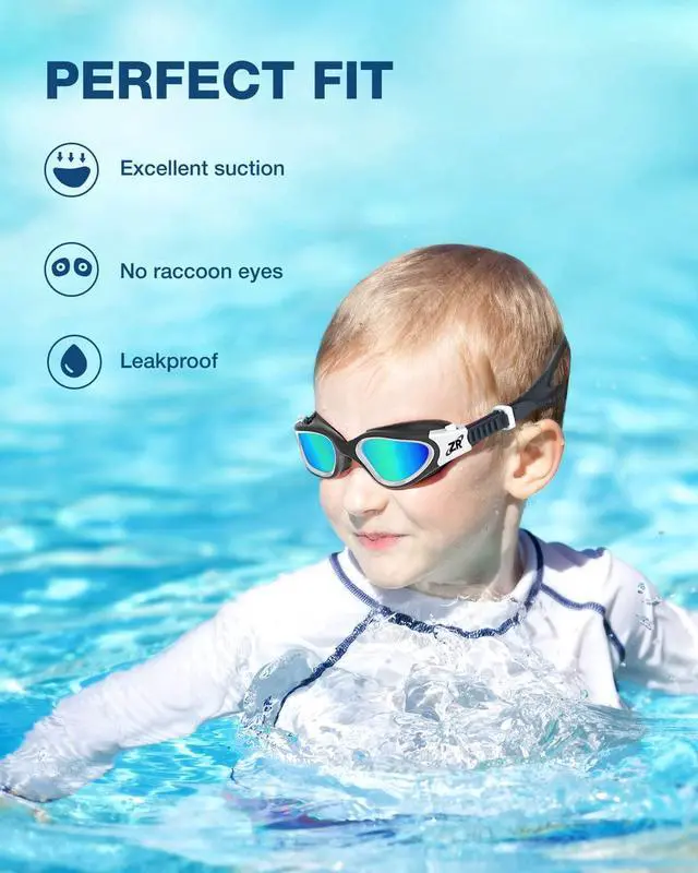 Alt view image 4 of 7 - G1 MINI Polarized Kids Swim Goggles for Boys Girls Ages 6-14