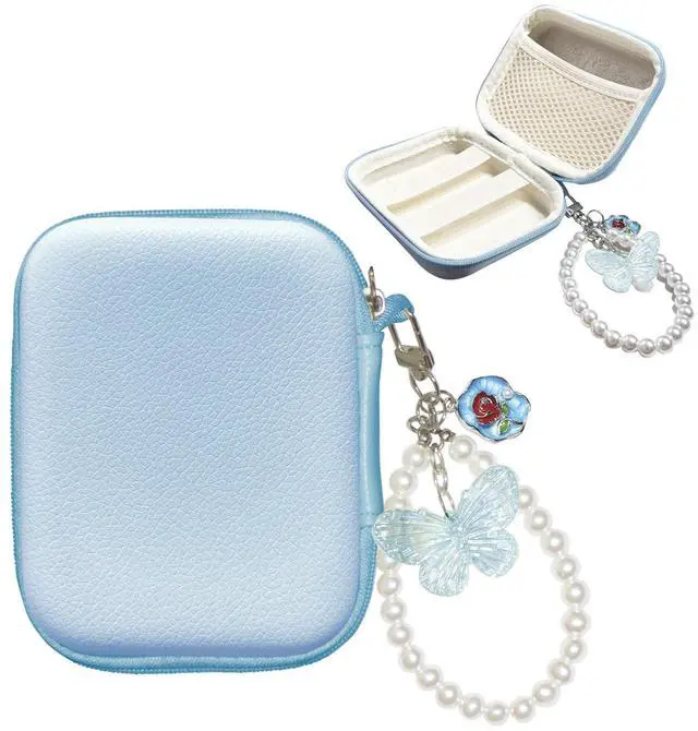 Main image of Digital Camera Case,suitable for camera case small such as CAMKORY/KODAK PIXPRO FZ45/FZ55/Canon PowerShot ELPH/HS,Leica,etc.Compact digital camera bag, can also store such as SD cards (Blue)
