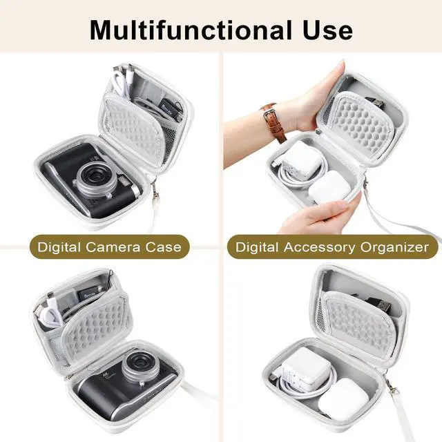 Alt view image 3 of 7 - Digital Camera Case Compatible with CAMKORY/for Lecran/for KODAK PIXPRO/for VAHOIALD/for Canon PowerShot ELPH 180/190/for Sony DSCW800, Small Camera Protective Bag Travel Cameras Storage hard Holder