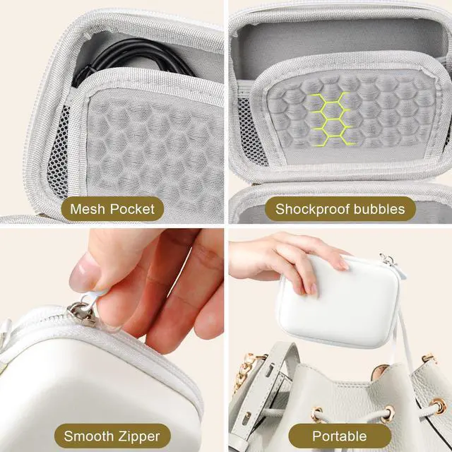 Alt view image 4 of 7 - Digital Camera Case Compatible with CAMKORY/for Lecran/for KODAK PIXPRO/for VAHOIALD/for Canon PowerShot ELPH 180/190/for Sony DSCW800, Small Camera Protective Bag Travel Cameras Storage hard Holder