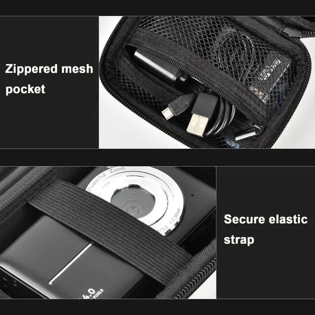 Alt view image 4 of 7 - Digital Camera Case for CAMKORY, Camera Pouch for KODAK Pixpro -Black