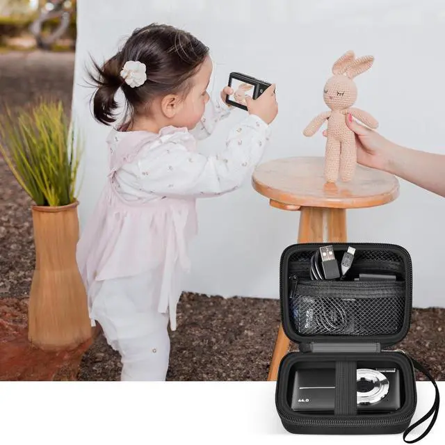Alt view image 7 of 7 - Digital Camera Case for CAMKORY, Camera Pouch for KODAK Pixpro -Black