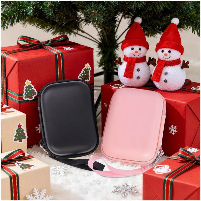 Alt view image 7 of 7 - Digital Hard Camera Case Compatible with KODAK PIXPRO FZ55 FZ45/CAMKORY/CANON IXUS/SONY DSC W830 Compact Camera Pouch for Travel,Small Carrying with Mesh Pocket for USB And Charger Storage(Pink)